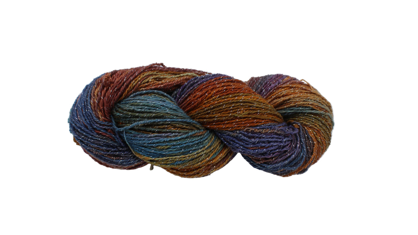 Cotton Linen Blended Sparkle Multicolor Yarn