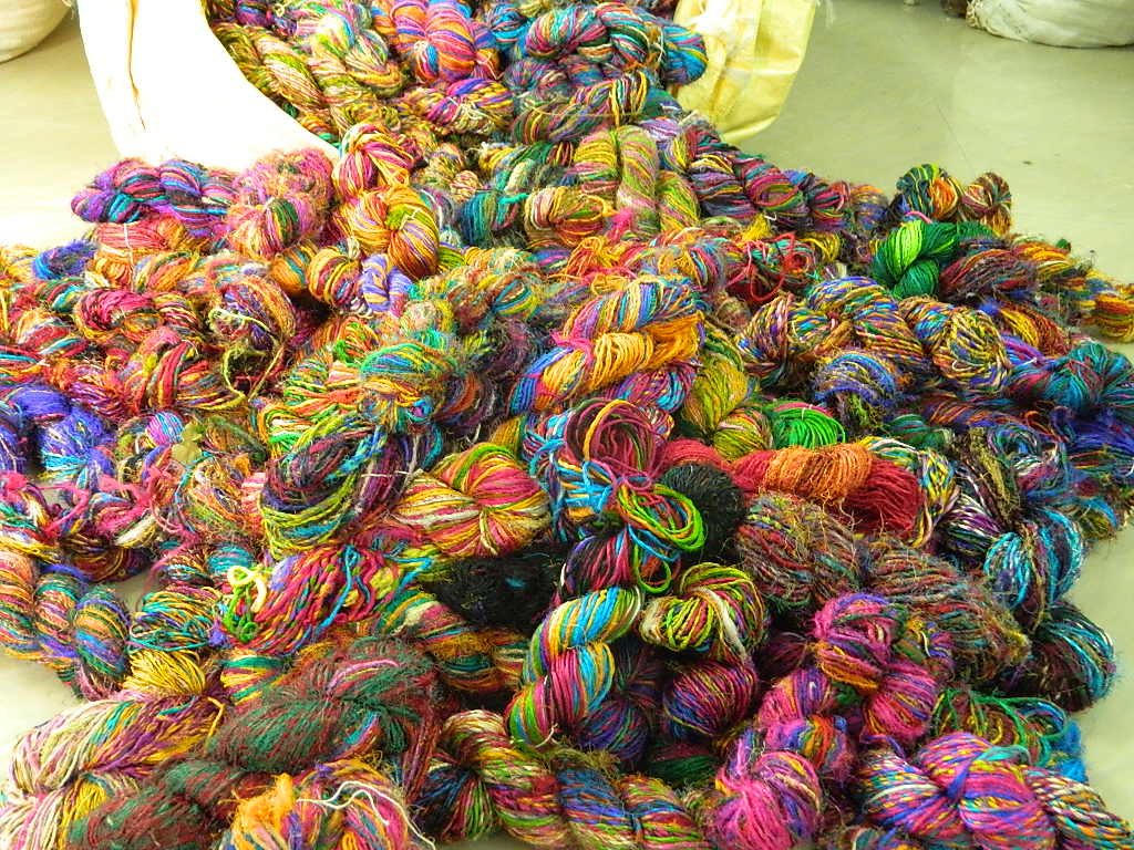 Handspun Sari Silk Yarn