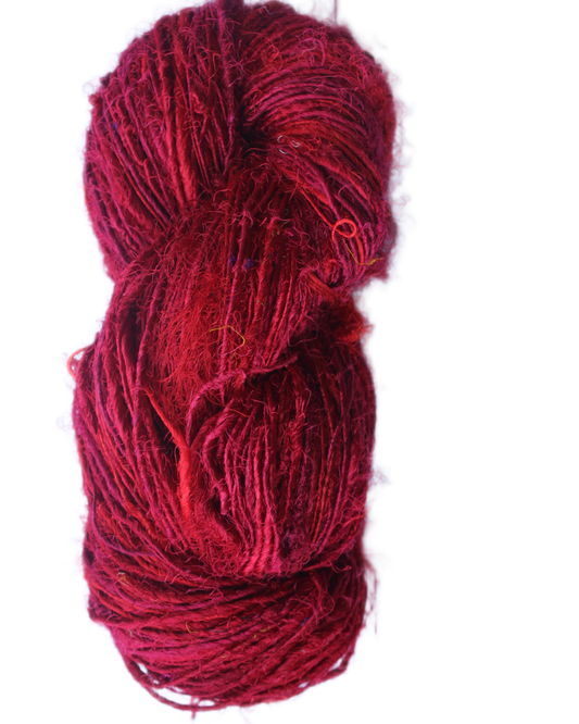 Handspun Sari Silk Yarn Solid Color