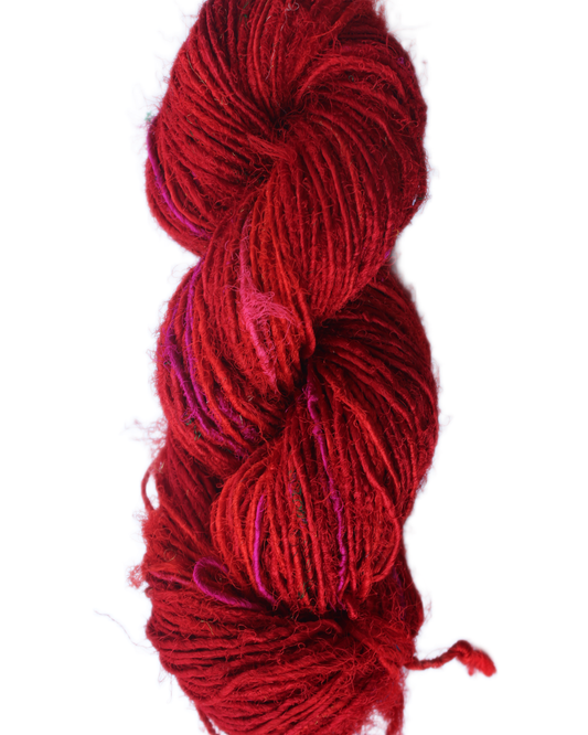 Handspun Sari Silk Yarn Solid Color