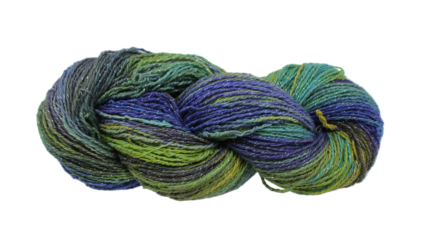 Cotton Linen Blended Sparkle Multicolor Yarn